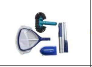 POOLAZA Piscina, Spa, Hot Tub Cleaning Kit, Durable Pool, Spa, Hot Tub Skimmer Net & Spazzole con manico e palo in alluminio, 91,5 cm, Spa, Hot Tub Cleaning Tools per piccole piscine gonfiabili