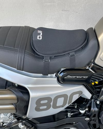 OJ Cuscino in Gel COMFORT 3D per Sella Moto e Scooter, 3D Mesh Traspirante, Base Antiscivolo, con Cuffia Antiacqua, Disponibile in 3 Misure (Media)