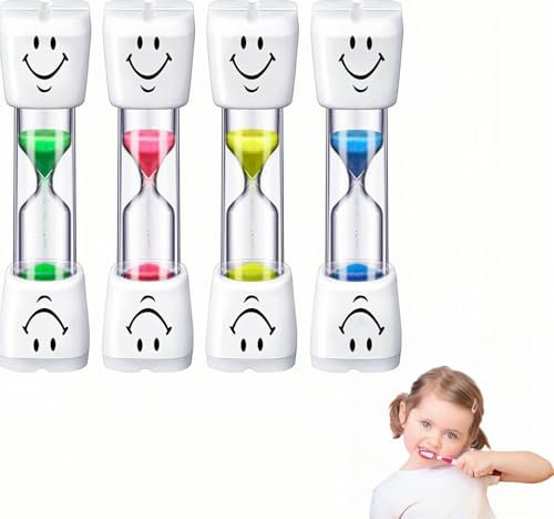 Heanvmyss 4 Pezzi Clessidra Colorato 3 Minuti,Orologio da Sabbia Timer a Clessidra,Sand Clock Timer, per Spazzolini,Sport,Giochi,Ufficio,Casa,Cucina