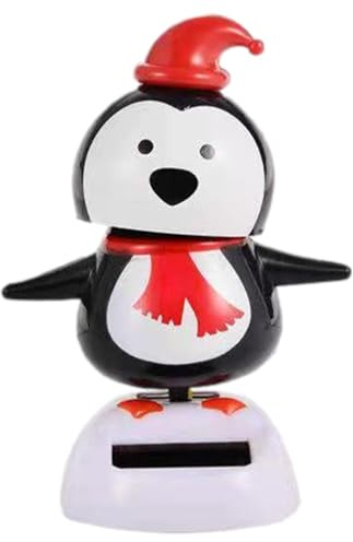 Christmas Penguins Solar Power Dancing Figures, Solar Powered Dancing Toys for Car Dashboard, Cute Shaking Head Car Ornaments for Dashboard Desk Home Decoration, Gift for Driver