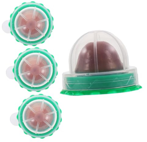 FUTUREORYY Jouet Chat Sucette à l'herbe à Chat Friandises pour Animaux 4pcs Couvercle Transparent pour Chatons
