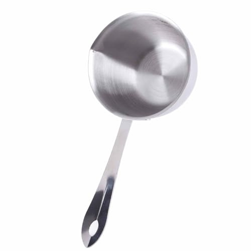 Generic Caza de Lactancia, Mantequilla, Calentadora de Leche, Láctea, Lana de Espuma de Espuma de Inducción Plana, Acero Inoxidable, Mini Mantequilla, Maceta, Maceta Pequeña Cacerola (300ML)