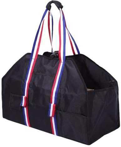 RiToEasysports Transporteur de Bois de Chauffage, Sac Porte-bûches en Tissu Oxford 600D avec Sangle Réglable, Poche pour Hache pour Camping, Barbecue, Jardinage en Plein Air, Grand Fourre-Tout en