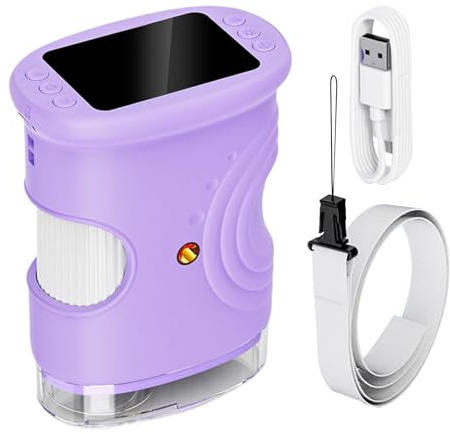 Microscopio per Bambini,1000X Giocattoli Educativi Ricaricabili,Microscopio Digitale Tascabile con Schermo da 5 cm | Ideale per Scuola Laboratorio Natura Ragazzi e Ragazze