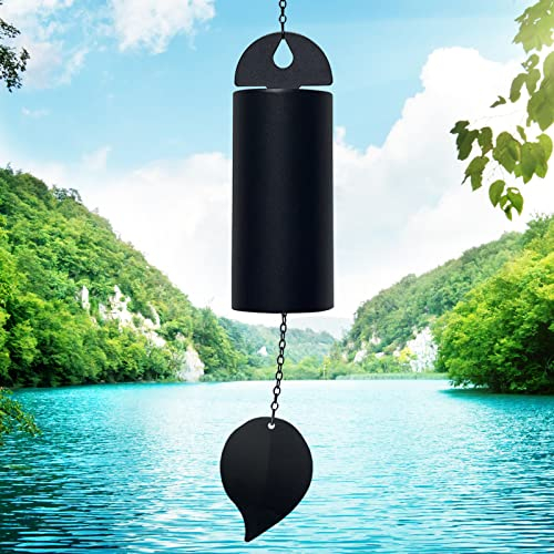 Campana a vento con risonanza profonda Serenity Bell per esterni Campane da giardino dai toni profondi 528 Hz Campana a vento a passo basso 76,2 cm (grande)
