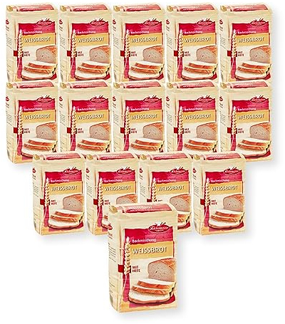 BIELMEIER KÜCHENMEISTER Brotbackmischung Weißbrot 15 x 500 g I Brotbackmischungen für Brotbackautomat & Ofen I Brot mit Backmischung einfach gemacht