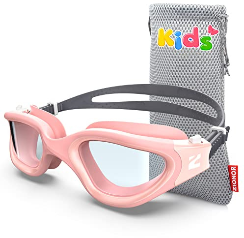 ZIONOR G1MINI Lunettes de natation pour enfants, polarisées/non polarisées, confortables, anti-buée, protection UV, pour filles et garçons, de 6 à 14 ans