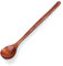 Lange Löffel Rührlöffel Holz 27cm, Großer Holzlöffel, Lange Griff zum Kochen und Rühren, Kochlöffel Rund, Antihaft-Mischlöffel Koreanischer Stil Kochlöffel Holz