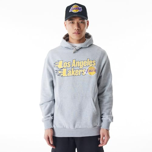 LOS ANGELES LAKERS Unisex Basketball Hooded Kapuzenpullover, Grey Med, XL EU
