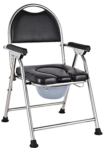Fauteuil roulant de douche 3 en 1 pour toilettes de lit, chaise pot pour personnes âgées, seau amovible, siège de toilette pour personnes âgées handicapées blessées 150 kg