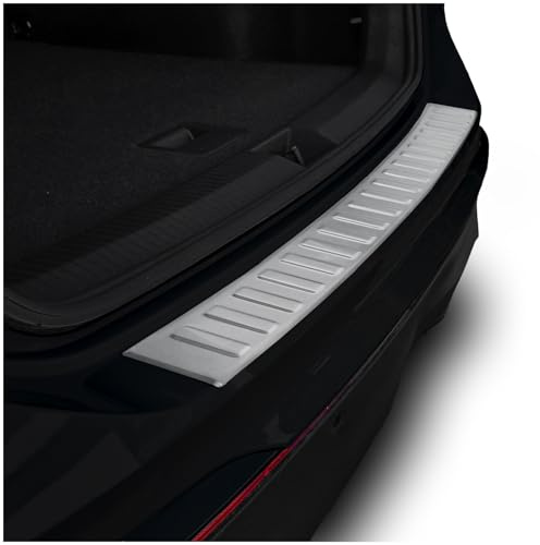 teileplus24 L765 Ladekantenschutz V2A Edelstahl kompatibel mit VW Tiguan 3 Typ CT1 2024- Abkantung, Farbe:Silber gebürstet