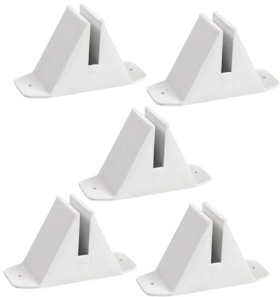 KONTONTY 5 Bases para Vallas De Jardín Soporte para Postes De Buzón Placa De Cubierta De Fácil Instalación para Decoración De Patio