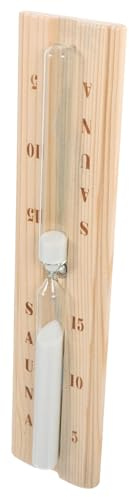 Gatuida Wooden Hourglass Sauna Timer Durable Sturdy Sandglass Clock for Spa Bathroom Use Easy to Mount Read Sauna Accessory
