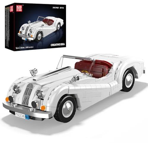 Mould King Sports Car Building Block Kits, MOC Classic Car Model Kit Supercar Racing Model Building Sets, Gift for Age 14+/Adult Collections Enthusiasts (1,302+ Pieces)