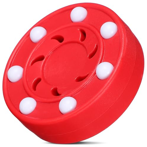 KOMBIUDA Palet Augmente la Stabilité et Réduit la Friction en PP Léger Rouge de Roller Hockey pour Entraînement sur Glace et Bois Accessoire pour Joueurs de Hockey sur roulettes
