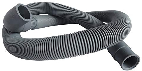 SOMATHERM FOR YOU, Flexible de vidange extensible pour machine à laver - Embout droit et coudé - Longueur réglable de 0,80 à 3 m - Tuyau en polypropylène - Évacuation efficace