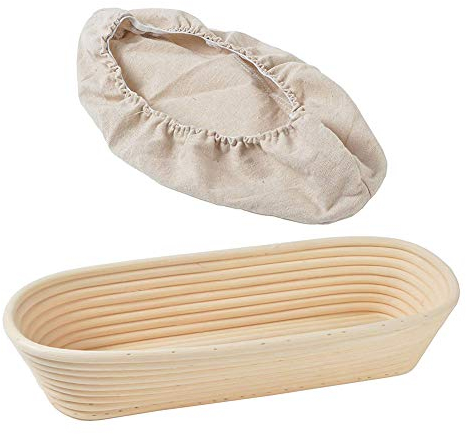 CANDeal Panier à l'35 cm ovale Banneton Brotform pâte pour pain [1000g de pâte] l'Imperméabilité se lever en rotin Bol