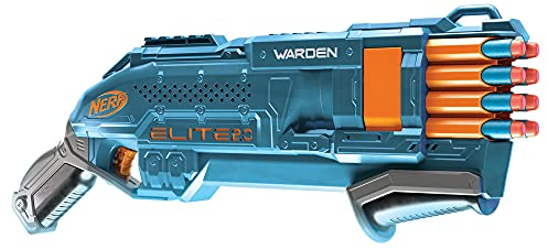 Nerf Elite 2.0 Warden DB-8 Blaster, 16 Nerf Darts, 2 Darts gleichzeitig abfeuern, Tactical Rail Steckschiene zum Anpassen, Schnellfeuer