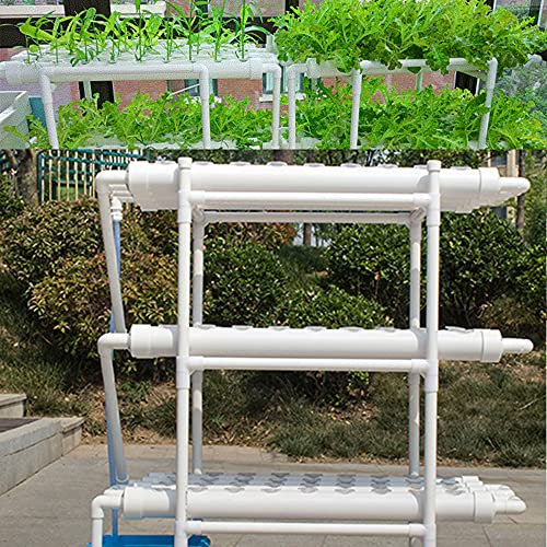 Sistema hidropónico Kit de Cultivo 108 ubicaciones Plantas Vegetales Hydro 3 Capas, para Cultivo hidropónico de Verduras en Balcones Halls
