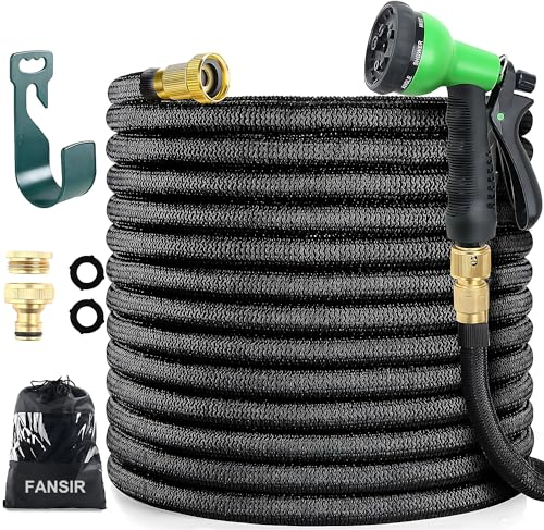 FANSIR Gartenschlauch, 22M-Wasserrohr, mit 8-Modi, Sprühpistole, Flexibel, Leicht, Anti-Twist, Langlebig und Einziehbar Zauberschlauch (75FT)