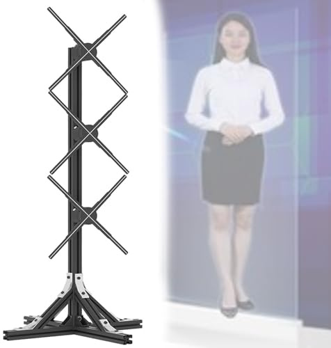 Projecteur d'hologramme 3D 1x3, Mur vidéo de Ventilateur holographique 3D pour Affichage de Ventilateur LED d'hologramme 3D de Taille Humaine, Prise en Charge du Haut-Parleur Bluetooth