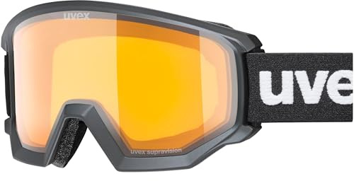 uvex athletic LGL, Skidglasögon unisex – vuxen, schwarz dl/gelb-klar, one size