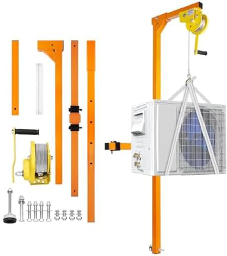 Installationsverktyg för luftkonditionering, handvinsch och remskivsystem för enkel utomhusinstallation, lyftutrustning för enkel installation och underhåll