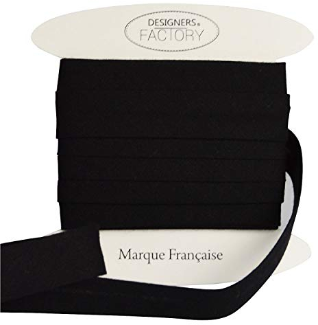 Schrägband baumwolle gefalzt - viele Farben erhältlich - Schrägband aus Baumwolle - Einfach zu nähen und ideal zum Veredeln Ihrer Kreationen (Um 5 meter, Schwarz)