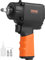 VEVOR Clé à Choc Pneumatique Carré 0,95 cm Clé à Chocs à Air Comprime 935,5 Nm Vitesse 10000 tr/min Aluminium avec 2 Connecteurs Rapides d'Air 1 Pot d'Huile pour Réparations Auto Lourdes Mécaniciens