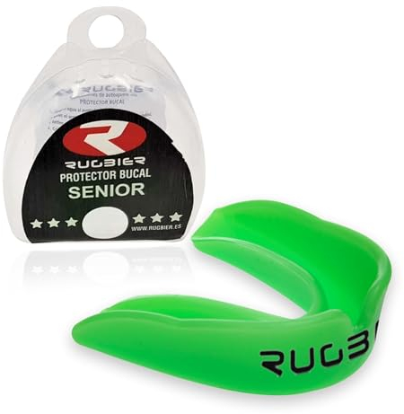 Rugbier Klassischer Mundschutz für Rugby, für Erwachsene und Jugendliche ab 12 Jahren, Unisex, Senioren-Zahnschutz, Modell Fluor