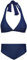 Aquarti Mädchen Bikini Set Bustier Bikinislip Zweiteiliger Badeanzug, Farbe: Zum Binden - Dunkelblau, Größe: 158
