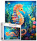 Tucocoo 1000 Piece Jigsaw Puzzles for Adults Sea Horse Painting Jigsaw Puzzle Ocean Animal Art 1000 Pieces Puzzles for Challenging Family Activity Game Abstract Plant DIY Colorful Puzzle Wall Decor