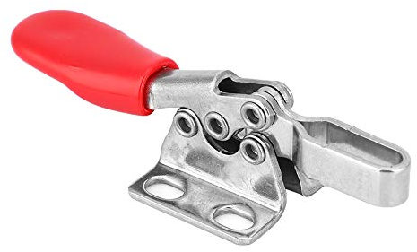 Abrazadera de Palanca Horizontal de Liberación Rápida de Acero Inoxidable 304 de Alta Resistencia con Barra de Sujeción de Goma, Capacidad de Sujeción de 280 Kg, Fácil Operación