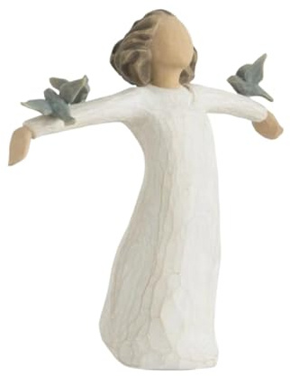 Born Scene Willow-Tree Lot de Figurines de crèche en résine avec Figurines, crèche de Noël, Figurines de crèche de Noël, Figurines en résine Sainte Famille, décoration (I-1 Pièces)