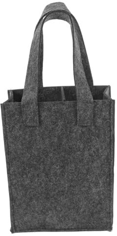 HOLIDYOYO Handlicher Filz-weinflaschenbeutel Robuste Weintasche Mit Abnehmbaren Trennwänden Für Aufbewahrung Und Transport Von Rotweinflaschen Vielseitig Einsetzbar Und Stilvoll Für Jeden