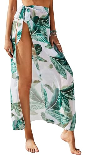 Koerye Wrap de Plage Femme Cache-Maillots et Sarongs Couverture de Bikini Longs Jupes de Plage Bikini Cover Up Vert
