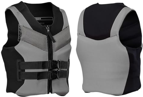 Swim Jacket - Vuxna Flytvästar, Flythjälp Neopren Sport Vuxen Simväst Wakeboard Raft Räddningsbåt Säkerhetslivväst(GRÅ,3XL)