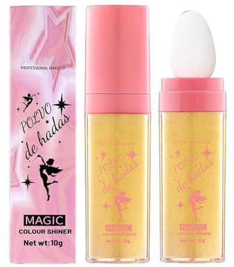 Polvo iluminador, muy pigmentado, Shimmer Glow Finish Face Maquillaje, multicolor, duradero, resultado instantáneo, intenso y brillante (P05, 1 unidad)