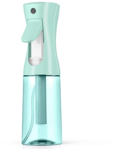 Alaoo Botella Pulverizador Agua Peluqueria,200ML Reutilizable Fina Niebla Pulverizador Continuo Pulverizado,Botella de Spray para Cabello,Para Peluquería,Cuidado de Piel,Mascota,Azul Transparente
