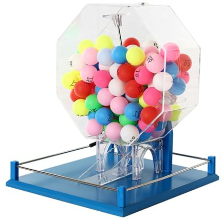 Set da bingo deluxe con gabbia automatica e macchina manuale, ideale per feste ed eventi di grandi gruppi