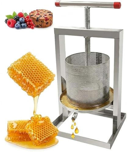 smielatore manuale pressa per miele in acciaio manual honey press extractor Attrezzatura apicoltura per Apicoltura Agricoltura Strumento,2L