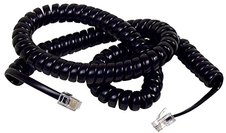 Belkin F8V101-12-BK 12' Coiled Telephone Handset Cord - Black