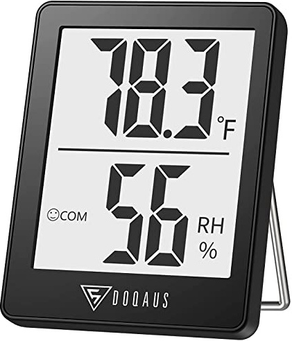 DOQAUS NROCK Bathroom Shower Clock, Waterproof Touch Screen Digital Clock/Hygrometer Thermometer/Countdown Timer, LCD Display, Suitable for Bathroom Shower Kitchen Cooking (Camel)