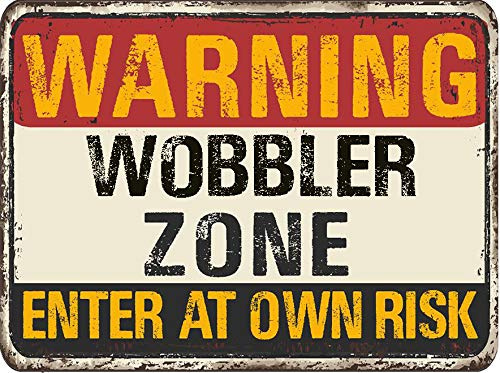 ANY AND ALL GRAPHICS WOBBLER 9X12 Warning You are Entering Zone Rustic Vintage Look Novelty Aluminum Parking Sign