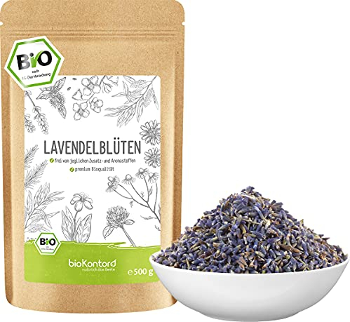 Lavendelblüten getrocknet BIO 500 g I Lavendel 100% natürlich - Lebensmittelqualität I duftintensiv I Gewürz und Lavendeltee I bioKontor
