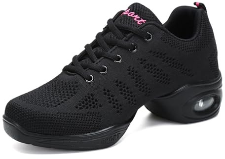 Hixingo Rete Scarpe da Ballo Sportive Donna Fitness Ginnastica Sneakers Scarpe da Running Casual Traspirante Cuscino d'Aria Jazz Moderno Comode Classiche Scarpe Danza Sneakers