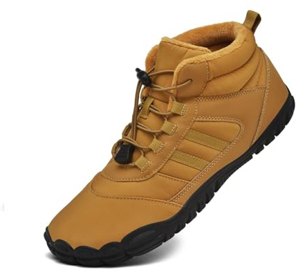 AONETIGER Scarpe Barefoot Invernali Donna Uomo Antiscivolo Stivali Neve Caldo Scarponcini Impermeabili Scarpe a Piedi Nudi da Trekking (88 Marrone,42EU)