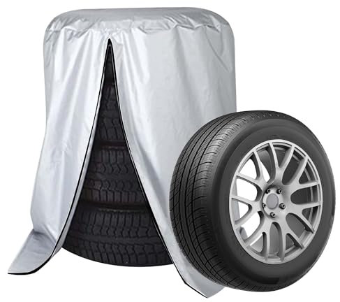 Bolsa para neumáticos de coche de 85 cm x 120 cm: tela Oxford 210D, resistente al agua, a prueba de polvo, funda para neumáticos de temporada, mantiene 4 neumáticos de coche, funda universal para