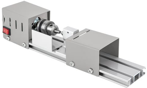 Torno de metal, 96 W, mini torno de mesa, 4000 – 9000 rpm, mini torno CNC de metal para carpintería DIY carpintería