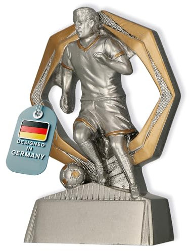 Larius Fußballfigur Pokal – Torwart/Spieler aus Resin - ohne/mit Wunschgravur – Ehrenpreis Trophäe (ohne Wunschtext)
